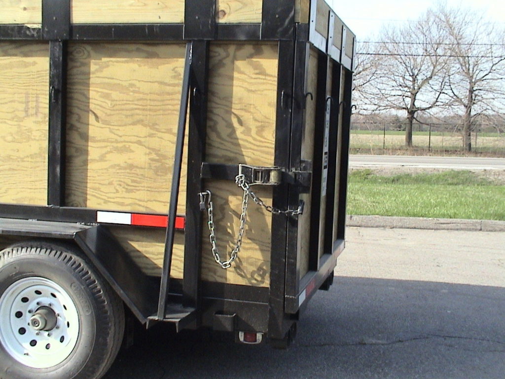 rubber wheel trailer for junk